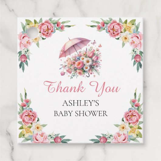 4月シャワー五月花ベビーシャワー フェイバータグ (正面)