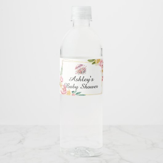 4月シャワー五月花ベビーシャワー ペットボトルラベル (正面)