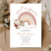 4月シャワー持ち込む5月の花Boho Rainbout Invite 招待状