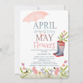 4月シャワー持ってくる5月の花バーチャルシャワー 招待状 (正面)