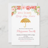 4月シャワー持って来る5月の花招待状。 招待状 (正面)