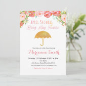 4月シャワー持って来る5月の花招待状。 招待状 (スタンド正面)