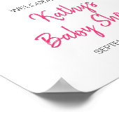 4月シャワー持って来る5月花の赤ちゃんシャワーへようこそ ポスター (角)