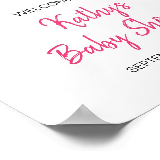 4月シャワー持って来る5月花の赤ちゃんシャワーへようこそ ポスター (角)