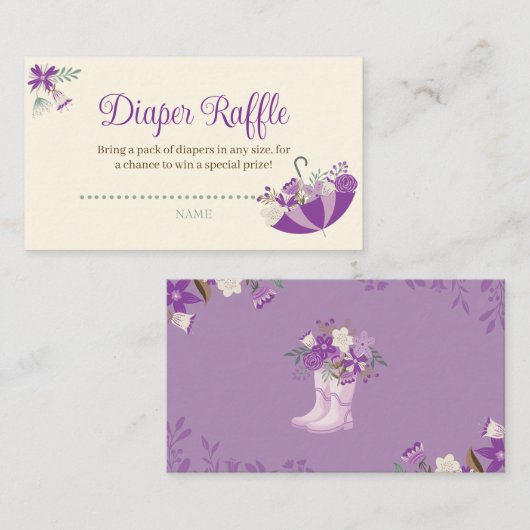 4月シャワー持参5月の花おむつラッフル エンクロージャーカード (正面/裏面)