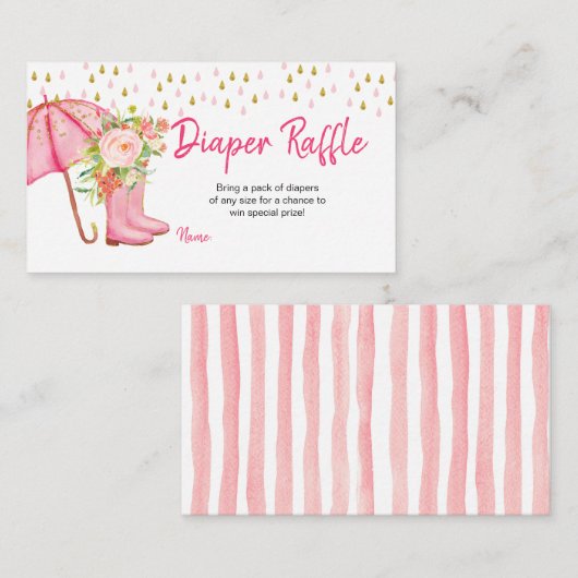 4月シャワー持参5月の花おむつラッフル エンクロージャーカード (正面/裏面)