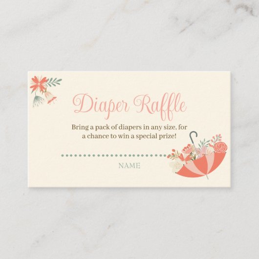 4月シャワー持参5月の花おむつラッフル エンクロージャーカード (正面)