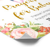 4月シャワー5月の花の祈りの言葉をベビー ポスター (角)