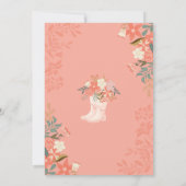 4月シャワー5月の花をもたらす春赤ちゃんシャワー 招待状 (裏面)