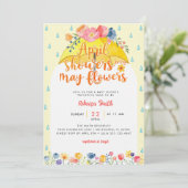 4月シャワー5月の花を持って来る赤ちゃんシャワーInvita 招待状 (スタンド正面)
