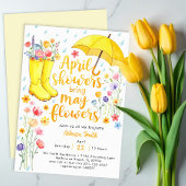 4月シャワー5月の花を持って来る赤ちゃんシャワーInvita 招待状