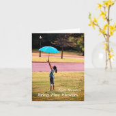 4月シャワー5月の花グリーティングカードを持って来る カード (黄色い花)