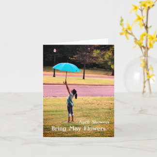 4月シャワー5月の花グリーティングカードを持って来る カード