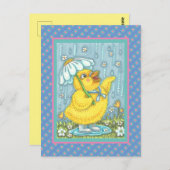 4月シャワー5月の花、春シック葉書 ポストカード (正面/裏面)