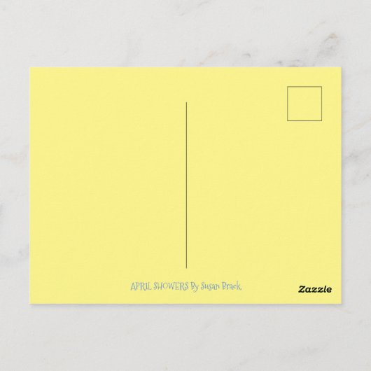 4月シャワー5月の花、春シック葉書 ポストカード (裏面)
