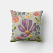 4月シャワー。カラフル,抽象芸術フローラアート クッション (裏面)