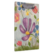 4月シャワー。カラフル,抽象芸術フローラアート クリップボード (右)