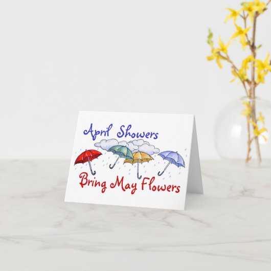 4月シャワー – カード (黄色い花)