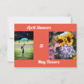 4月シャワー= 5月の花グリーティングカード カード (正面)