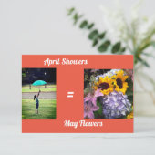4月シャワー= 5月の花グリーティングカード カード (スタンド正面)