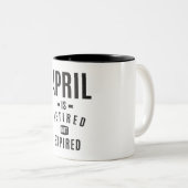 4月パーソナライズされた名 ツートーンマグカップ (正面右)