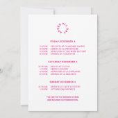 4月一日熱いピンク40thバースデースキーウィークエンド 招待状 (裏面)