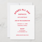 4月全日冬レッド40thバースデースキーウィークエンド 招待状 (正面)