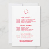 4月全日冬レッド40thバースデースキーウィークエンド 招待状 (裏面)