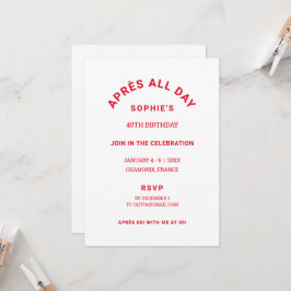 4月全日冬レッド40thバースデースキーウィークエンド 招待状