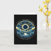 4月太陽のとアートの皆既日食の空 カード (黄色い花)