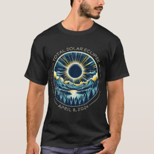 4月太陽のとアートの皆既日食の空 Tシャツ
