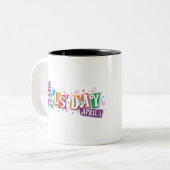 4月愚か者日 ツートーンマグカップ (正面左)