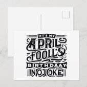 4月生まれの愚か者の日に真剣に私の誕生日だ ポストカード (正面/裏面)