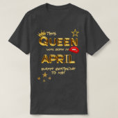 4月誕生日4 Tシャツ (デザイン正面)