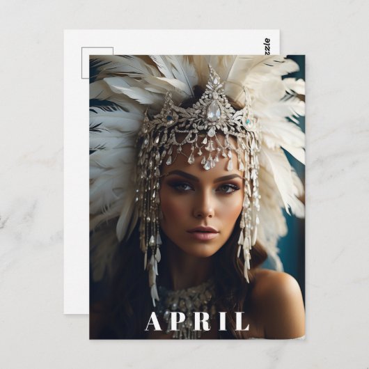 ※～4月誕生石 ダイヤモンド ボヘミアンレディース AP53 ポストカード (正面/裏面)