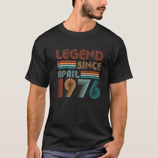 4月1日から46歳の誕生日が伝説に登場 Tシャツ (正面)