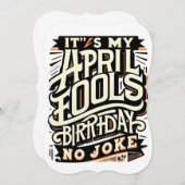 4月1日の誕生日エイプリルおもしろいフールズお祝い (正面/裏面)