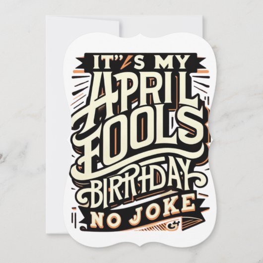 4月1日の誕生日エイプリルおもしろいフールズお祝い (正面)