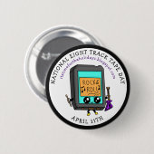 4月11日のナショナル8トラック・テープ・デー 缶バッジ (正面&裏面)