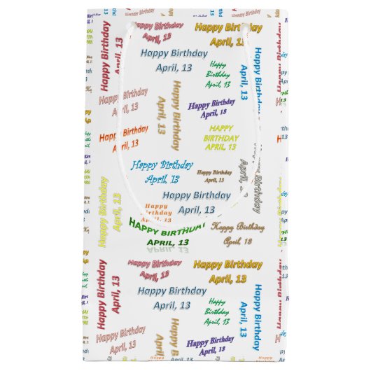 4月13日誕生日抱き枕 スモールペーパーバッグ (正面)