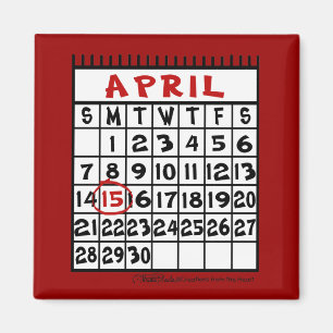 4月15日 – 税務ユーモア マグネット