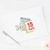 4月15日~4月15日 楕円形シール (封筒)