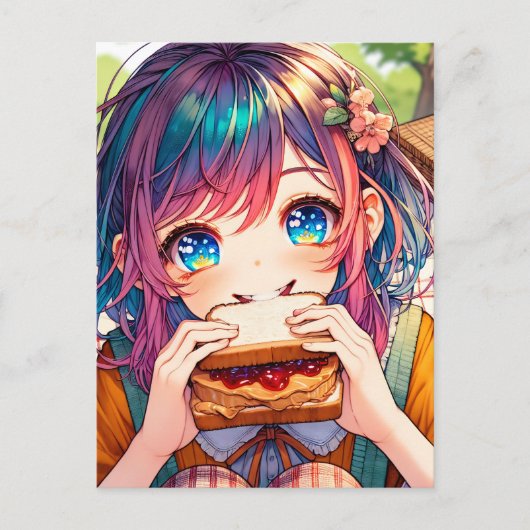 4月2日はナショナルピーナッツバター&ジェリーデー ポストカード (正面)