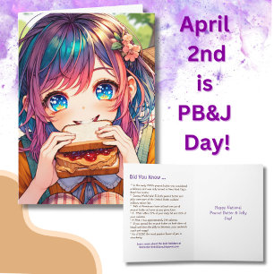 4月2日は、ピーナッツバターとジャムの日です カード