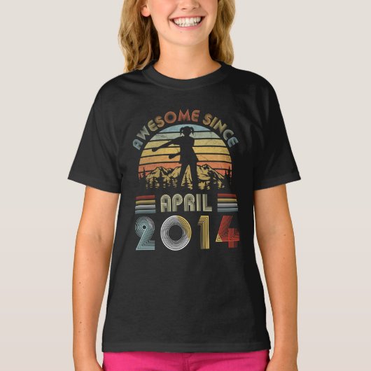 4月2014日のボスのような第5誕生日の女の子のフロス Tシャツ (正面)