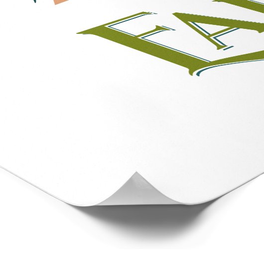 4月22日のハッピーアースの日のためのウォールアート ポスター (角)