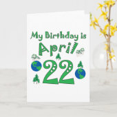4月22日アースデイ誕生日 カード (黄色い花)