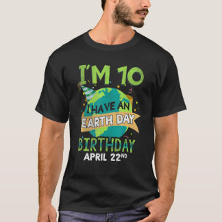 4月22日誕生生まれ地球救地球救時代 Tシャツ