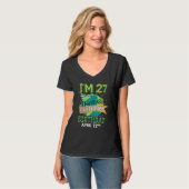 4月22日誕生生まれ地球救地球救時代 Tシャツ (正面フル)
