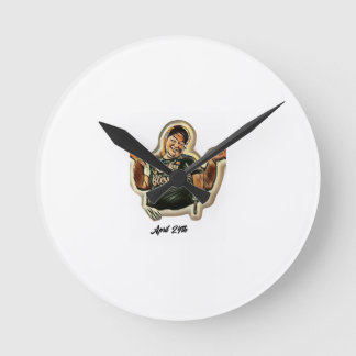 4月24日 ラウンド壁時計